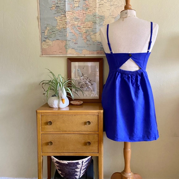 UO Scalloped Cut Back Mini Dress by Cope - Picture 5 of 8